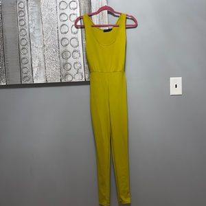 Shape Dark Lime Ribbed Scoop Neck Jumpsuit